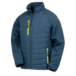 Result Womens/Ladies Compass Soft Shell Jacket / Navy/Yellow